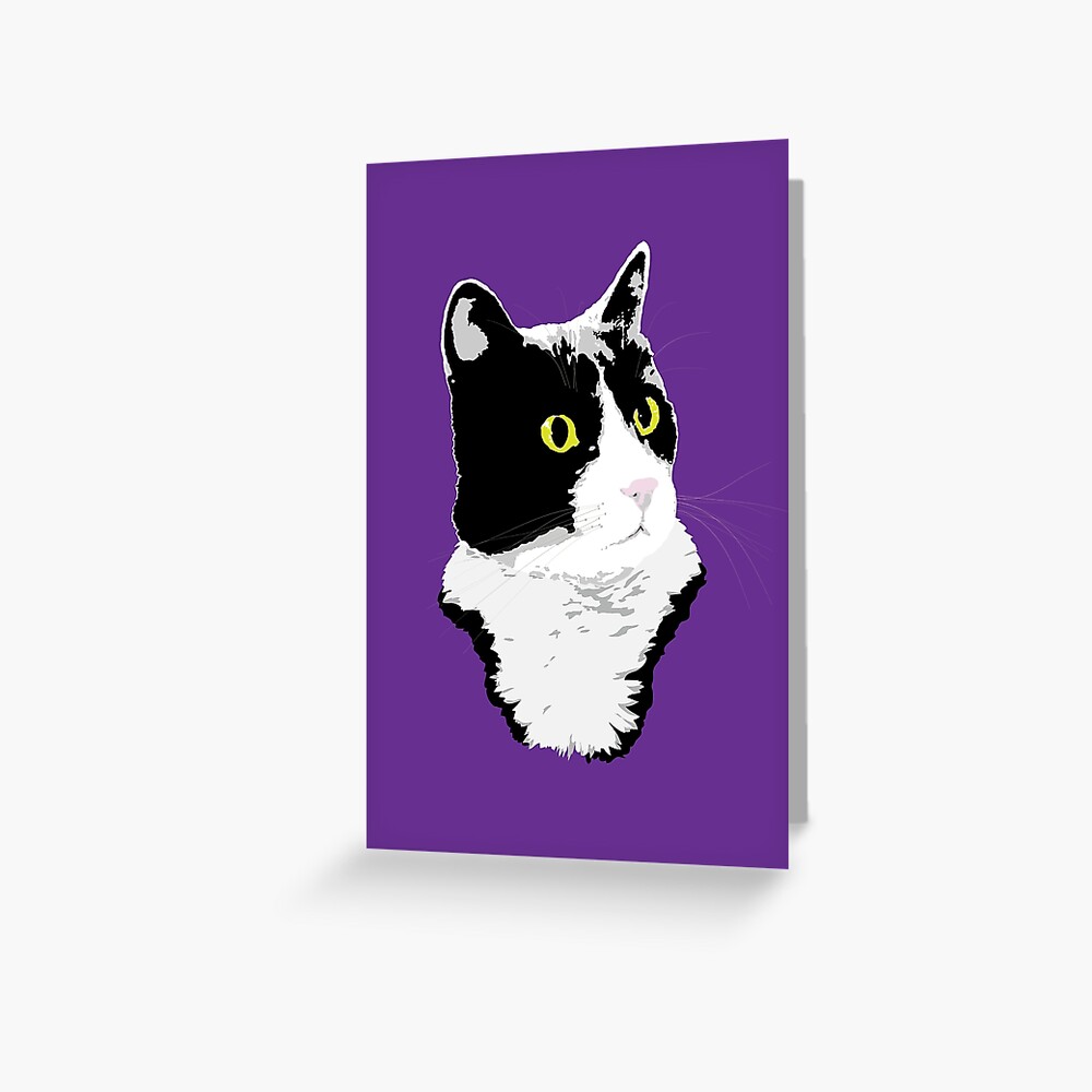 Regal Tuxedo Kitty Greeting Card