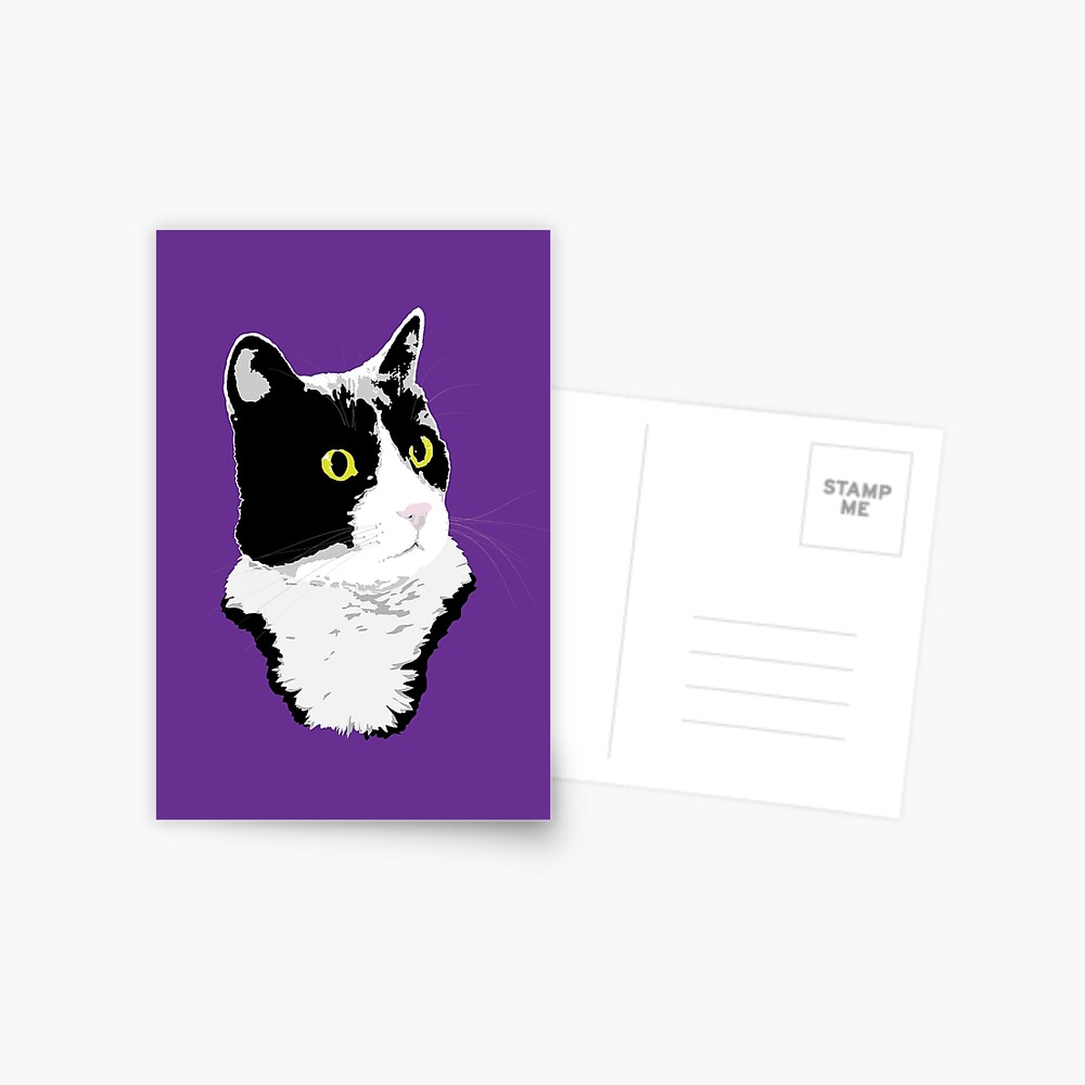 Regal Tuxedo Kitty Postcard