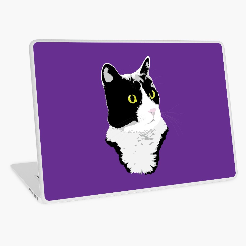 Regal Tuxedo Kitty Laptop Skin