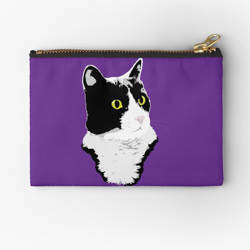 Regal Tuxedo Kitty Zipper Pouch