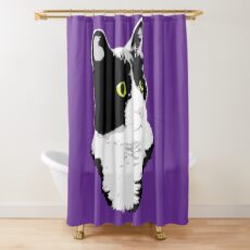 Regal Tuxedo Kitty Shower Curtain