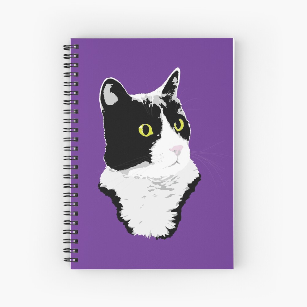Regal Tuxedo Kitty Spiral Notebook