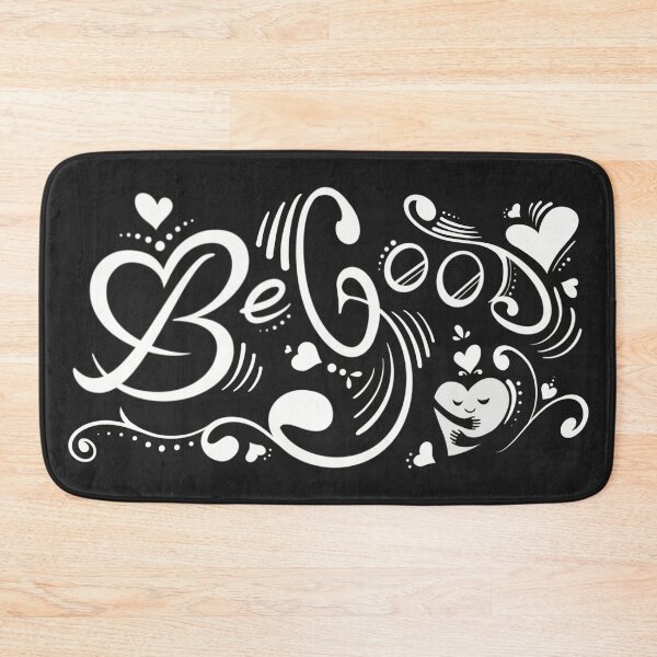 Item preview, Hand drawn quote “Be A Good Human” with hearts & swirls designed and sold by MunsyArt.