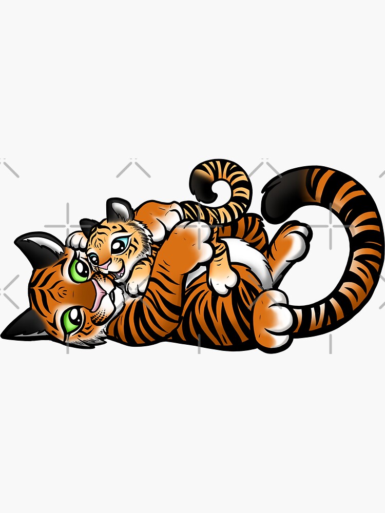 "Tiger Mom" Sticker for Sale by bgolins | Redbubble