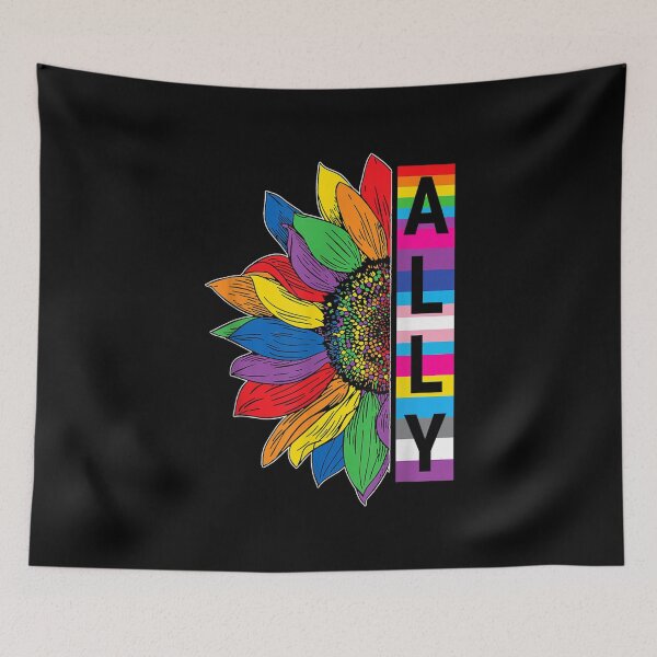 Item preview, LGBTQ Ally  for Gay Pride Men Women Children Sunflower  designed and sold by AdonisShop.