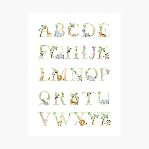 Item preview, Safari Alphabet designed and sold by CampbellPrints.