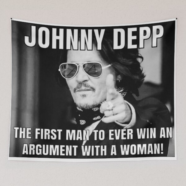 Item preview, Johnny Depp, The First Man To ever Win An Argument Against A Woman  designed and sold by NaniniDesigns.