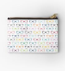 Hipster Glasses Geek Pattern Studio Pouch