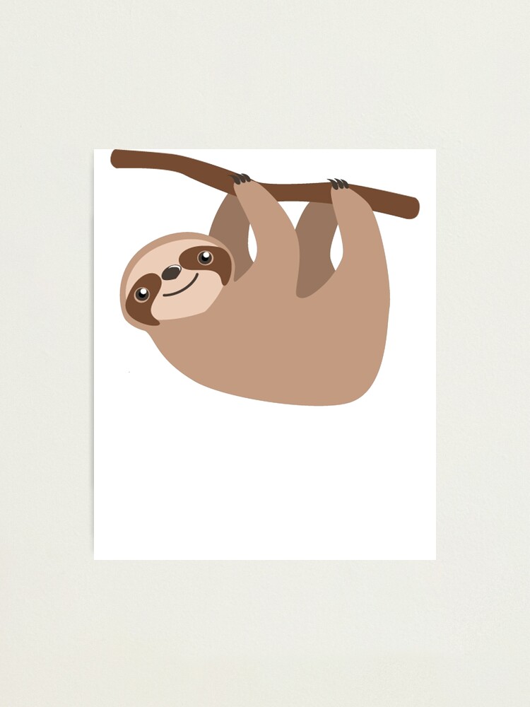 Cute Baby Cartoon Sloth Design Photographic Print By Merchhost Redbubble