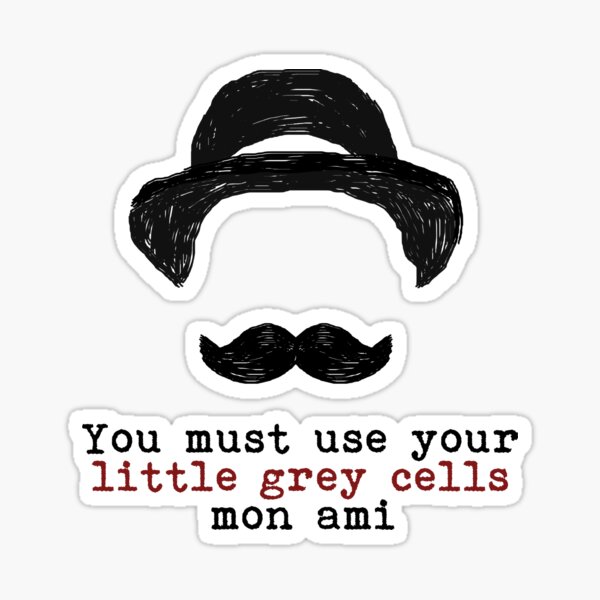 Agatha Christie: Hercule Poirot - Little Grey Cells Sticker
