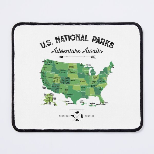 Item preview, 62 National Parks Map Gifts US Park Vintage Camping Hiking designed and sold by BennetJaco.