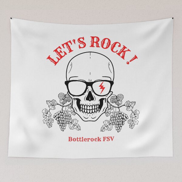 Item preview, LET'S ROCK !Bottlerock Festival Napa Valley white designed and sold by KS-Y.