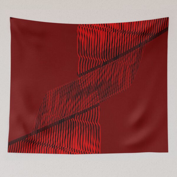 Item preview, Red lines interlaced designed and sold by dominiquelandau.