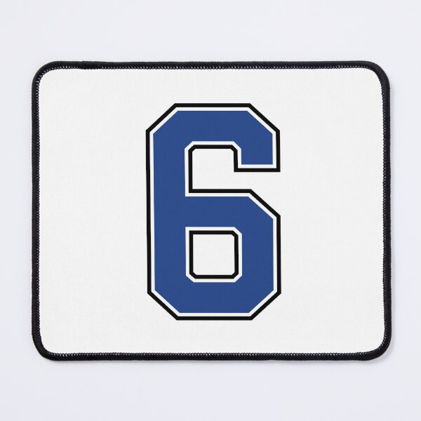Item preview, Blue Number 6 lucky sports jersey six designed and sold by HeavyStyle.