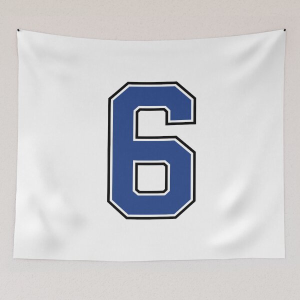 Item preview, Blue Number 6 lucky sports jersey six designed and sold by HeavyStyle.