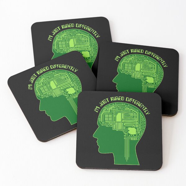 Item preview, Modern Flat - Circuit Board Pattern - Im Just Wired Differently - Green designed and sold by WickedRefined - Nicole Demereckis.