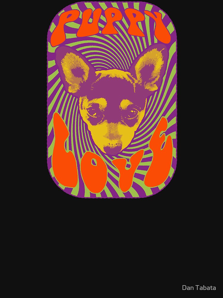 Thumbnail 3 of 3, Fitted Scoop T-Shirt, Puppy Love designed and sold by Dan Tabata.