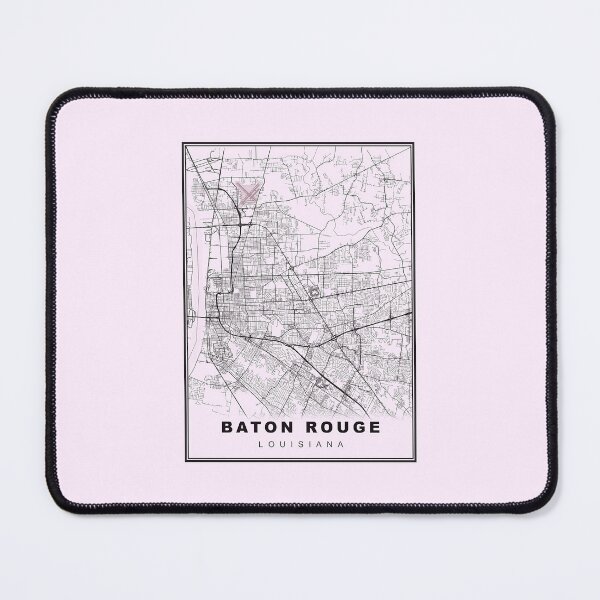 Item preview, Pastel Pink  Minimalist Baton Rouge Map designed and sold by Tamas Das.