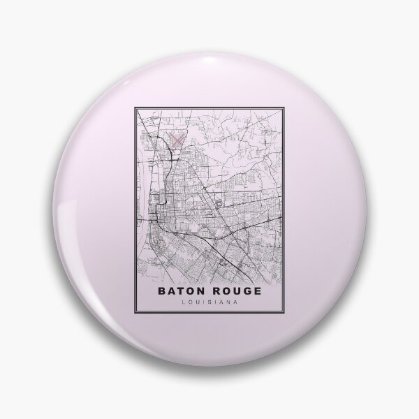Item preview, Pastel Pink  Minimalist Baton Rouge Map designed and sold by Tamas Das.