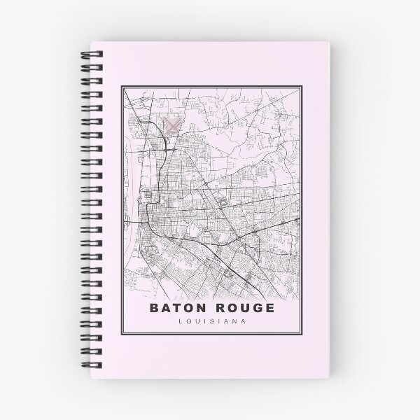 Item preview, Pastel Pink  Minimalist Baton Rouge Map designed and sold by Tamas Das.