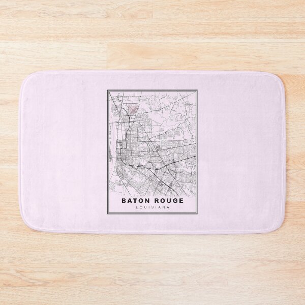 Item preview, Pastel Pink  Minimalist Baton Rouge Map designed and sold by Tamas Das.