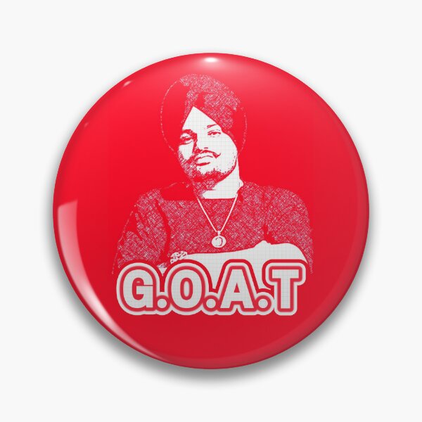 Item preview, G.O.A.T Sidhu Moose Wala Best New Cool and Bold Shirt, Top, Phone Case, Mugs, Water Bottle and Pin Design 2022 Sidhu Moose Wala designed and sold by BasicBeachCR.