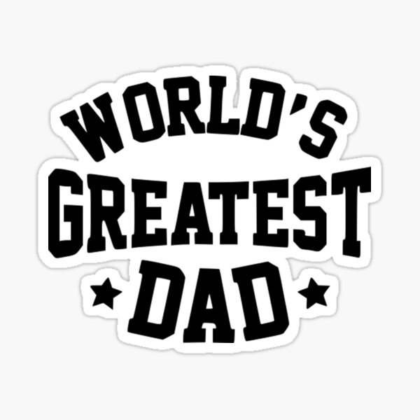 World's Greatest Dad Father's Day Cool Gift #8694 2 x Vinyl Stickers 10cm 