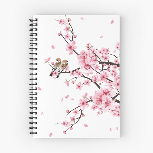 Item preview, Sparrows on Pink Cherry Blossoms, Chinese Painting designed and sold by NolDesigns.