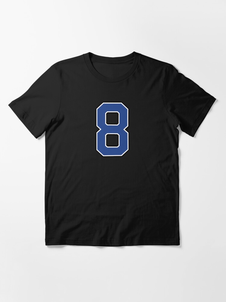 Blue Number 8 lucky sports jersey eight Sticker for Sale by HeavyStyle