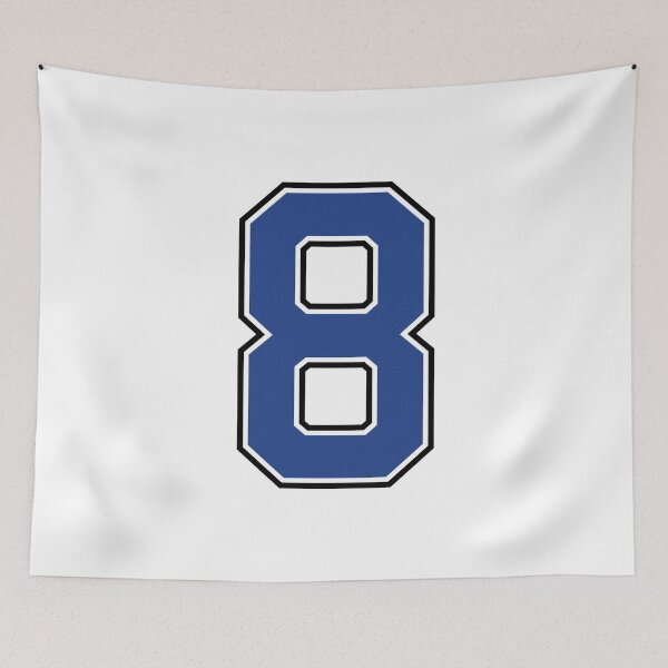 Item preview, Blue Number 8 lucky sports jersey eight designed and sold by HeavyStyle.