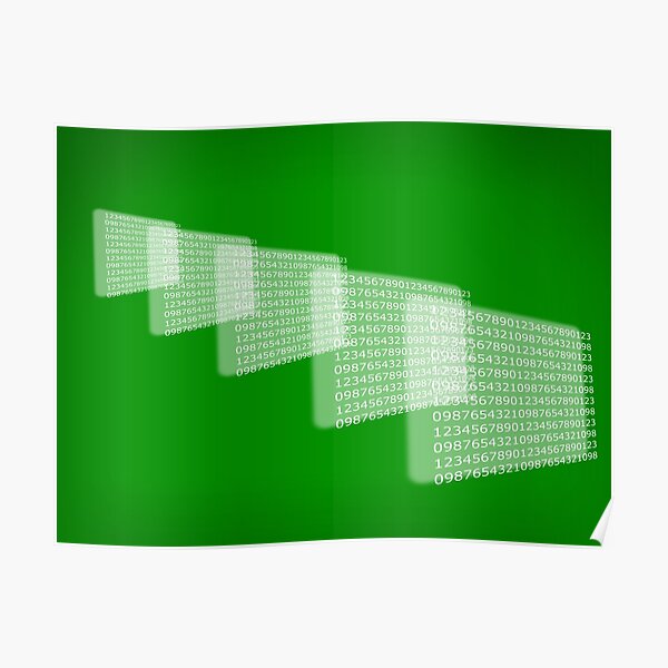 Orange Background Numbers Poster By Hlehnerer Redbubble