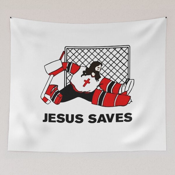 Item preview, Jesus Saves Hockey designed and sold by geriotw.