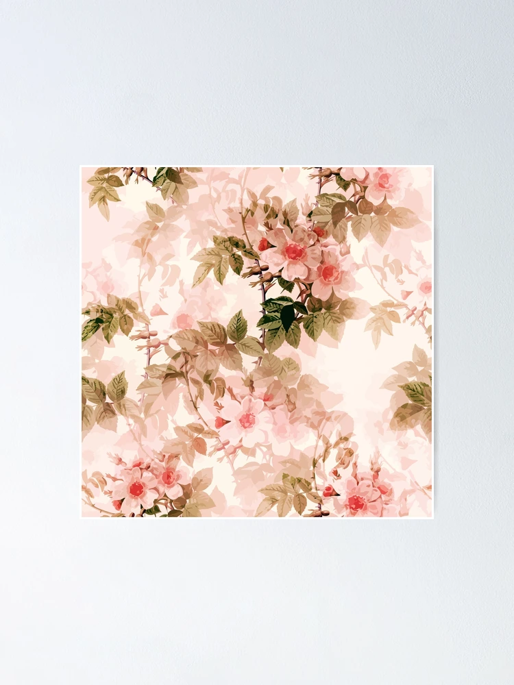 Thumbnail 1 of 3, Poster, Floral Foliage Rustic Paper Pattern designed and sold by Che-Patterns.