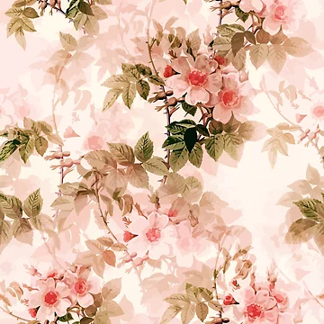 Artwork thumbnail, Floral Foliage Rustic Paper Pattern by Che-Patterns