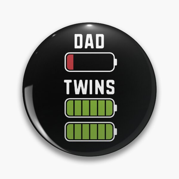 Item preview, Tired Dad of Twins Full Charged Battery Dad Low Battery Funny Fathers Day Gift  designed and sold by alenaz.