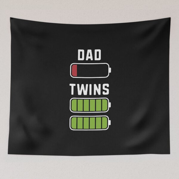 Item preview, Tired Dad of Twins Full Charged Battery Dad Low Battery Funny Fathers Day Gift  designed and sold by alenaz.