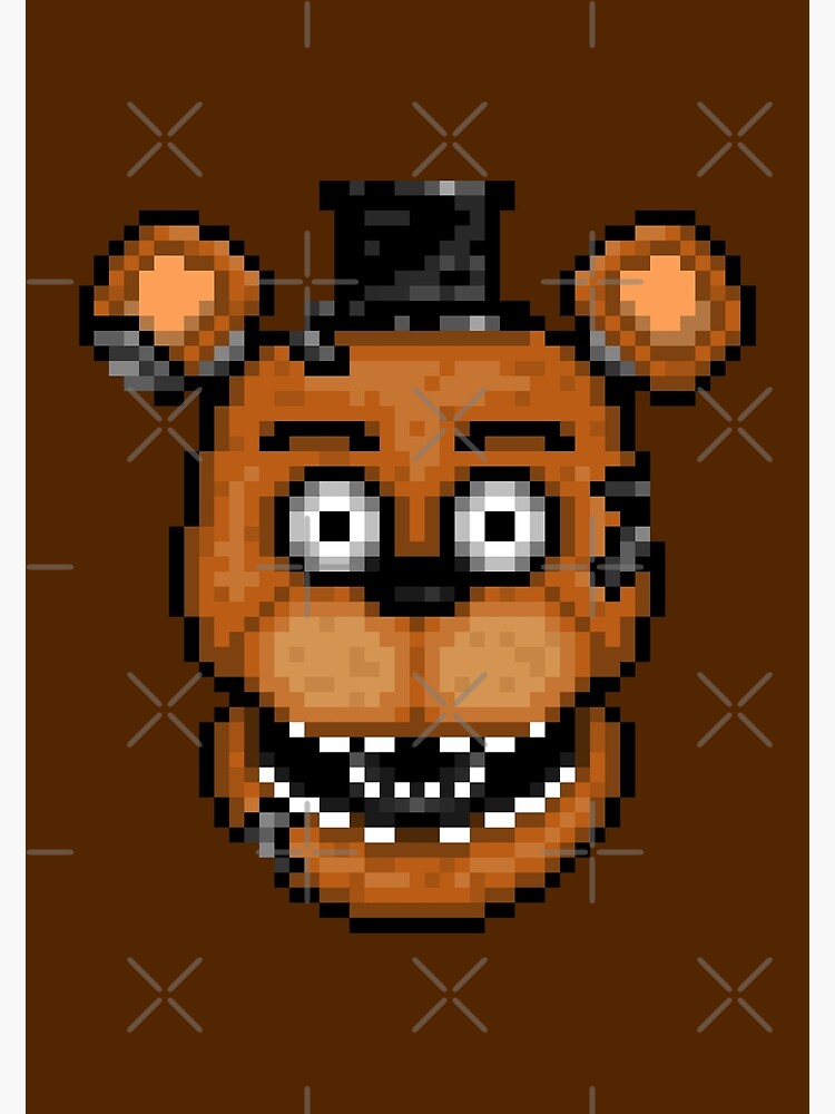 Five Nights at Freddys 4 - Mini Freddy - Pixel art Postcard for