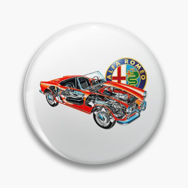 Item preview, Italian red sport 2 door car Giulietta Spider. Cutaway car art automotive blueprint    designed and sold by DominicRowe.