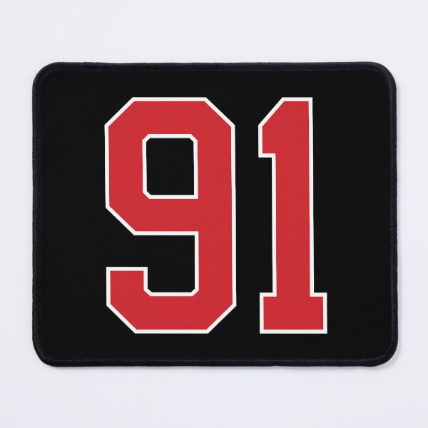 Item preview, Sports Number 91, red black color lucky sport ninety one designed and sold by ArtIsParty.