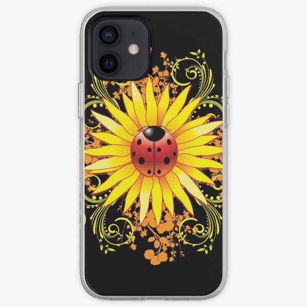 Ladybug Sunflower Paisley Pattern iPhone Soft Case