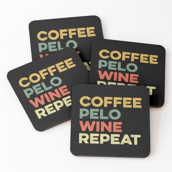 Item preview, Coffee Pelo Wine Repeat Funny Cycling Spinning Spin Class Classic T-Shirt designed and sold by heajosephgi3.