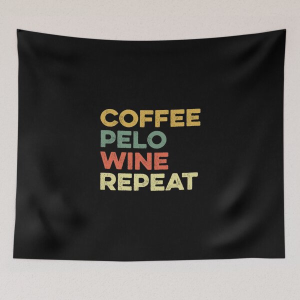 Item preview, Coffee Pelo Wine Repeat Funny Cycling Spinning Spin Class Classic T-Shirt designed and sold by heajosephgi3.