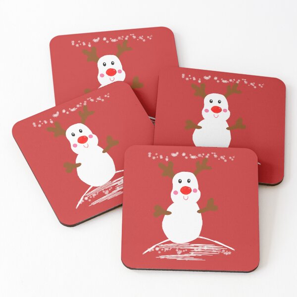 Item preview, Christmas snowman deer designed and sold by de-creartique.