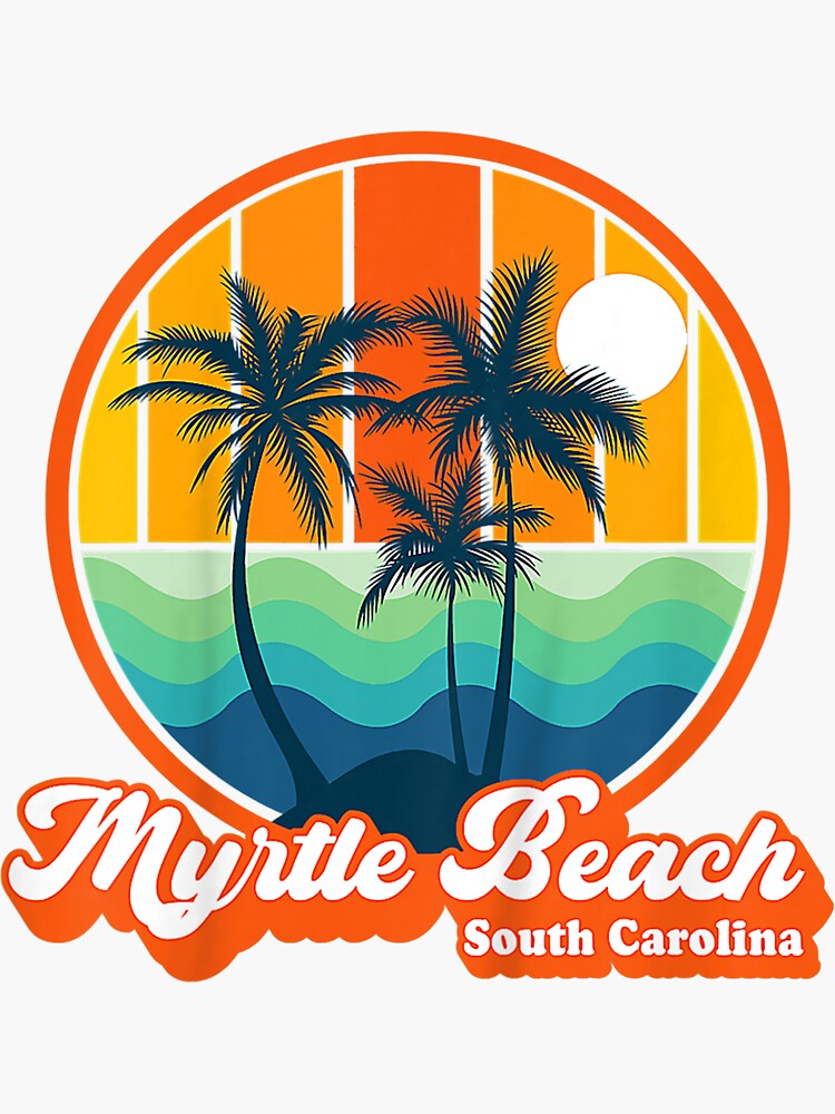 Retro Myrtle Beach Guy Sticker | Zazzle