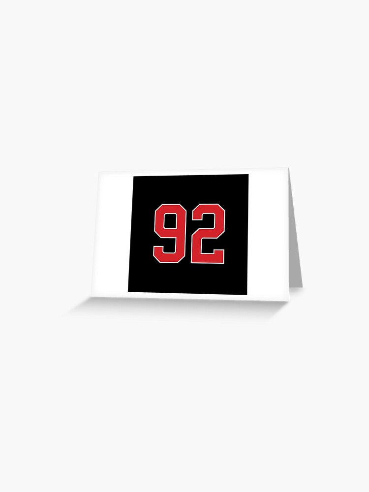 Sports Number 92, red black color lucky sport ninety two