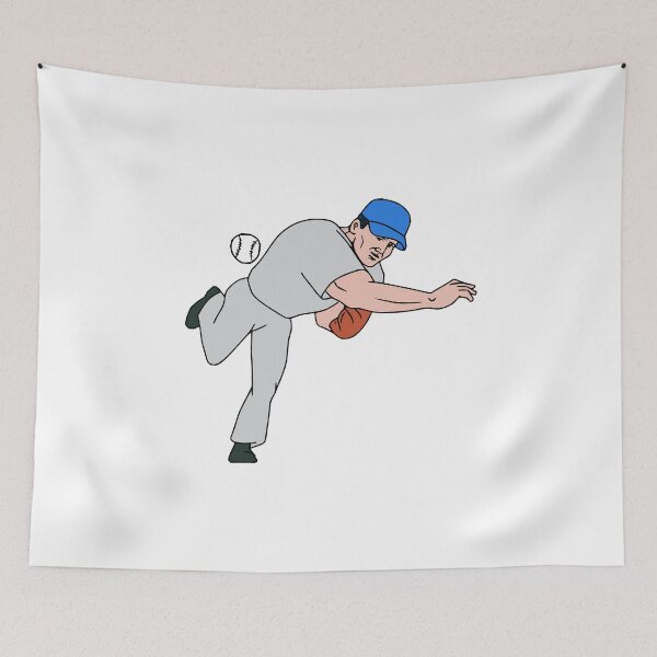 Item preview, Baseball Player Pitcher Throw Ball Cartoon designed and sold by patrimonio.