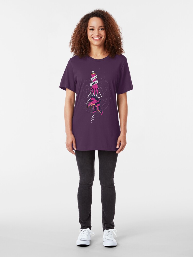 Alternate view of Reaching for god Slim Fit T-Shirt