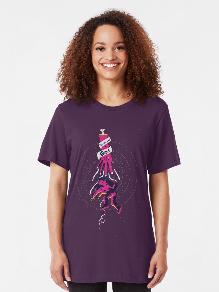 Alternate view of Reaching for god Slim Fit T-Shirt