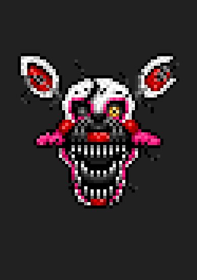 "Fünf Nächte in Freddys 4 - Pixel Kunst - Nightmare Mangle Kopf