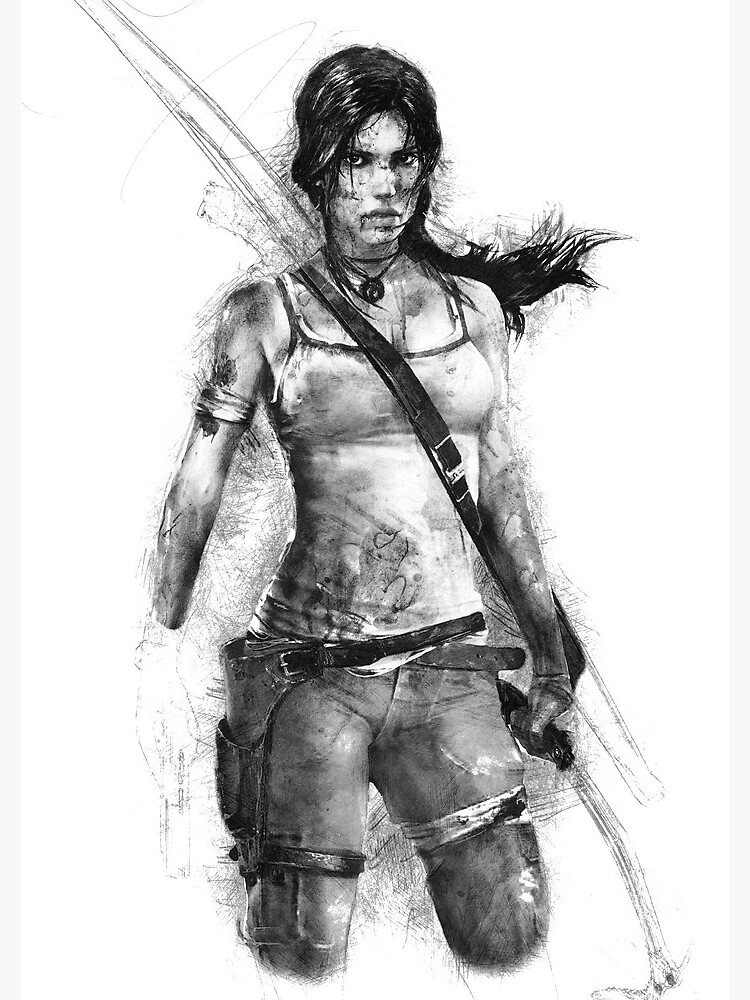 Lara Croft Drawing by TortillaChief